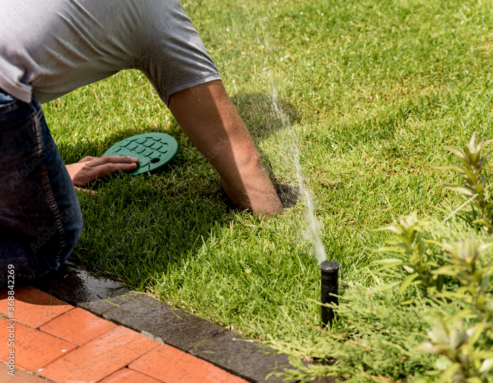 Commercial sprinkler system installation in Cypress, TX